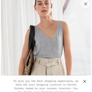 & Other Stories navy knit tank